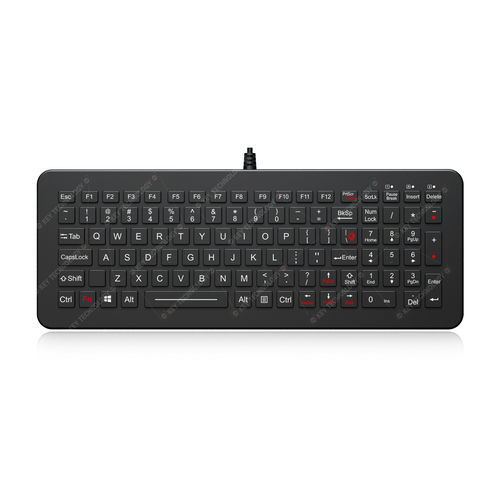 Teclado empotrable - K-TEK-M334KP-FN-BL-NV-151B-DT-DWP - Key Technology Rugged System Limited - de tecla mecánica / 101 teclas / para la industria de transporte