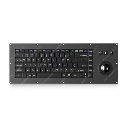 Teclado empotrable - K-TEK-V405-38-MTB-AVR-FN-SC-BT - Key Technology Rugged System Limited - con interruptores de tijera / 86 teclas / con ratón integrado de 3 teclas