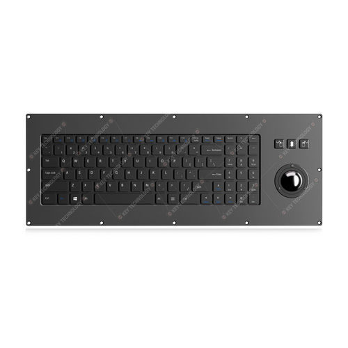 Teclado empotrable - K-TEK-V455-172-38-MTB-AVR-KP-FN-SC-BT - Key Technology Rugged System Limited - con interruptores de tijera / 98 teclas / con ratón integrado de 3 teclas
