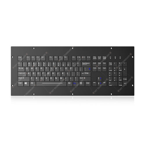 Teclado empotrable - K-TEK-V430KP-FN-SC-BL-BT - Key Technology Rugged System Limited - con interruptores de tijera / 104 teclas / para aplicaciones nucleares