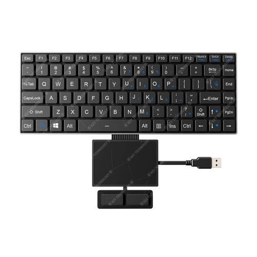 Teclado empotrable - K-TEK-V285-FN-BL-FC-SC-DWP+TP85-DML+2K-FC - Key Technology Rugged System Limited - con interruptores de tijera / 86 teclas / con ratón integrado de 2 teclas
