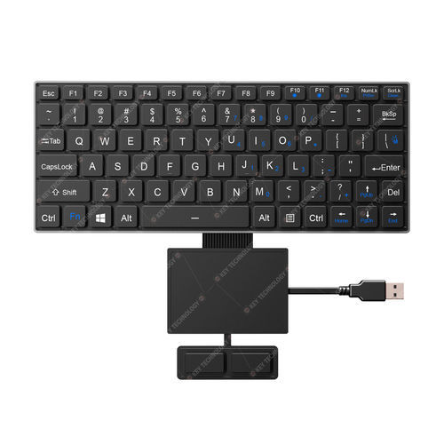 Teclado empotrable - K-TEK-V268-FN-BL-FC-SC-DWP+TP85-DML+2K-FC - Key Technology Rugged System Limited - con interruptores de tijera / con ratón integrado de 2 teclas / 80 teclas