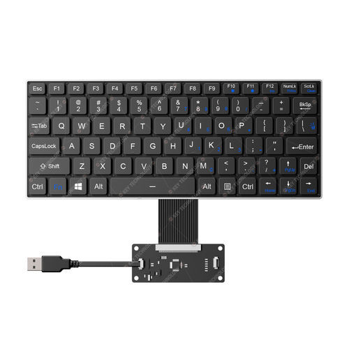 Teclado empotrable - K-TEK-V268-FN-BL-FC-SC-ML-DWP - Key Technology Rugged System Limited - con interruptores de tijera / 80 teclas / para la industria de transporte