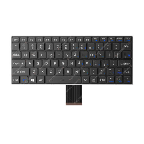 Teclado empotrable - K-TEK-V268-FN-BL-FC-SC-DM-DWP - Key Technology Rugged System Limited - con interruptores de tijera / 80 teclas / para la industria de transporte