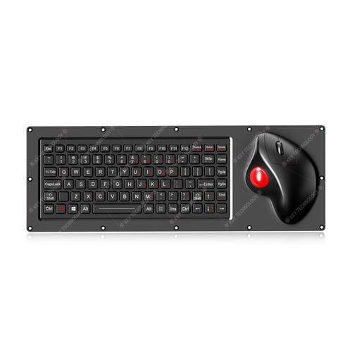 Teclado de mesa - K-TEK-M425-OTB-FN-BL-BT-NV-151B - Key Technology Rugged System Limited - contacto carbono / con ratón integrado de 3 teclas / 87 teclas