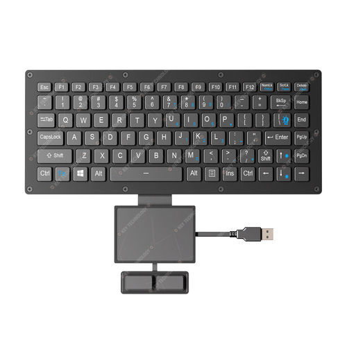 Teclado empotrable - K-TEK-V296-FN-BL-FC-PR-AL-DWP+TP85-DML+2K-FC - Key Technology Rugged System Limited - con interruptores de tijera / 86 teclas / con ratón integrado de 2 teclas