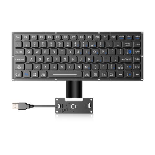 Teclado empotrable - K-TEK-M280-FN-BL-FC-KC-ML - Key Technology Rugged System Limited - contacto carbono / con tecla Fn / 87 teclas