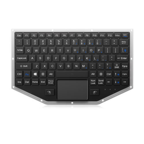 Teclado empotrable - K-TEK-V277TP-FN-BL-FC-PR-ML-DWP - Key Technology Rugged System Limited - con interruptores de tijera / con ratón integrado de 2 teclas / con tecla Fn