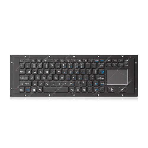 Teclado consola - K-TEK-V369TP-FN-BL-FC-SC-ML-AL-DWP - Key Technology Rugged System Limited - con interruptores de tijera / con ratón integrado de 2 teclas / 88 teclas