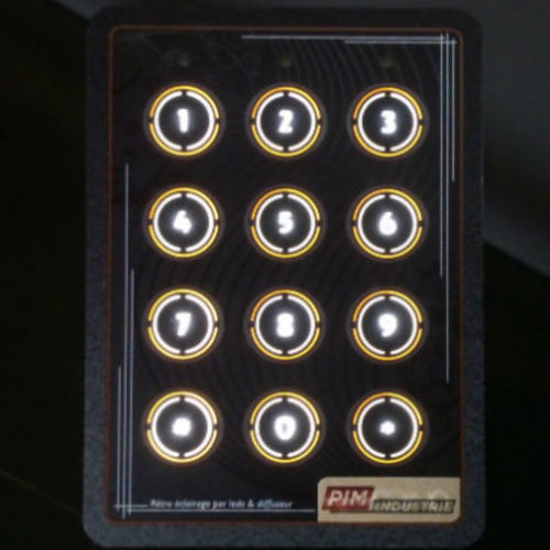 Teclado numérico 12 teclas - PIM INDUSTRIE - empotrable / con retroiluminación