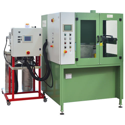 Máquina para aplicación de cola de 3 ejes - MFW-INJ - Biko Meccanica Srl - de resina / para rueda con láminas sobre varilla