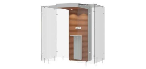 Cabina para fumadores con filtro HEPA - SP160 - Longhi Air - de vidrio templado / de MDF / de acero