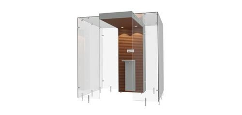 Cabina para fumadores con filtro HEPA - SP200 - Longhi Air - de vidrio templado / de MDF / de acero