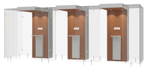 Cabina para fumadores con filtro HEPA - 3SP160 - Longhi Air - de vidrio templado / de MDF / de acero