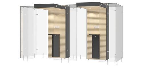 Cabina para fumadores con filtro HEPA - 2SP160 - Longhi Air - de vidrio templado / de MDF / de acero