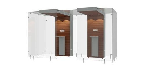 Cabina para fumadores con filtro HEPA - 2SP200 - Longhi Air - de vidrio templado / de MDF / de acero
