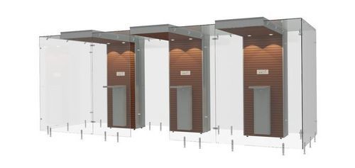Cabina para fumadores con filtro HEPA - 3SP200 - Longhi Air - de vidrio templado / de MDF / de acero