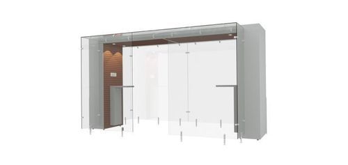 Cabina para fumadores con filtro HEPA - SPAREA 4M - Longhi Air - de vidrio templado / de MDF / de acero