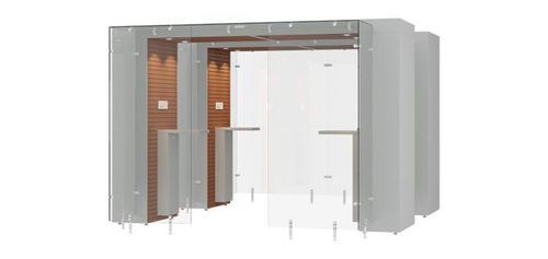 Cabina para fumadores con filtro HEPA - 2SPArea 3.2m - Longhi Air - de vidrio templado / de MDF / de acero