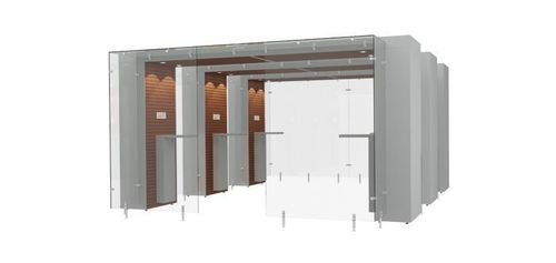 Cabina para fumadores con filtro HEPA - 3SPArea 4m - Longhi Air - de vidrio templado / de MDF / de acero