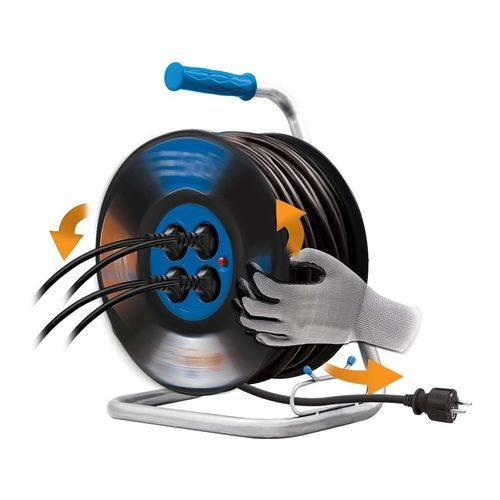 Enrollador de cables - 100-12-012 - SAS - manual / para obra de construcción / fijo