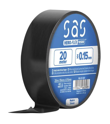 Cinta de estanqueidad - 100-01 series - SAS - de aislamiento eléctrico / de marcado / de vinilo