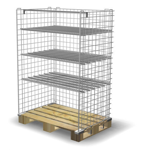 Caja-palé de acero - H-1600 - DAMIX LTD - de zinc / de transporte / para almacenamiento