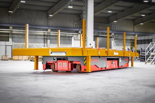 Remolque plataforma - DIMOS Maschinenbau GmbH - para equipamiento industrial / de 2 ejes / para carga pesada