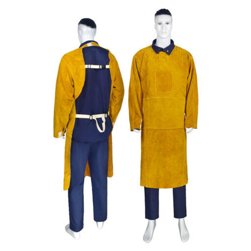 Delantal de trabajo - MS-383 - GUANGXI DAHUA MING SHUN PROTECTIVE PRODUCTS CO. ,LTD - de cuero / de algodón / de piel de vaca