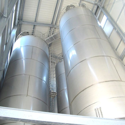 Silo para productos a granel - Air-Tec System srl - para sistema de organización / de Trevira CS® / de acero inoxidable