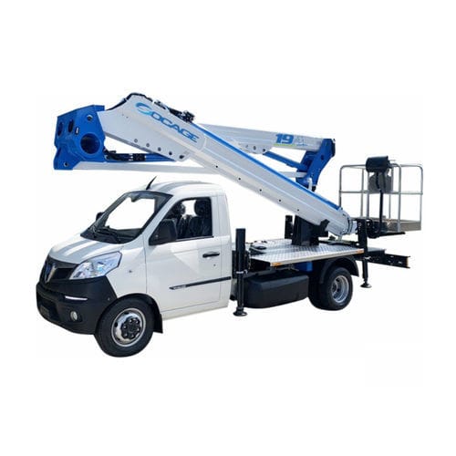 Cesta articulada montada sobre camión - 19A SPEED - SOCAGE S.r.l. - con motor diésel / para uso exterior / para aplicaciones múltiples