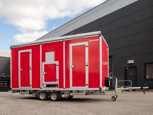 Remolque portamaquinaria - C5000 FW  - deconta GmbH - para cabina de descontaminación / de 2 ejes / ancho