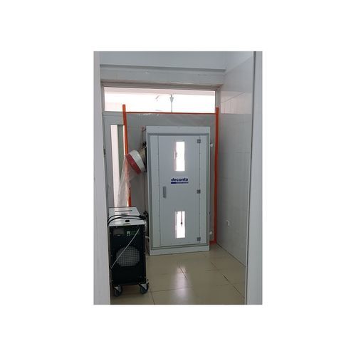 Puerta corredera - deconta GmbH - de acero inoxidable / para interior / automática