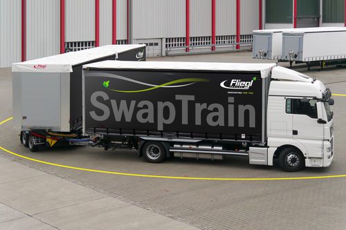 Camión de transporte - Fliegl Fahrzeugbau GmbH - con motor térmico / diésel
