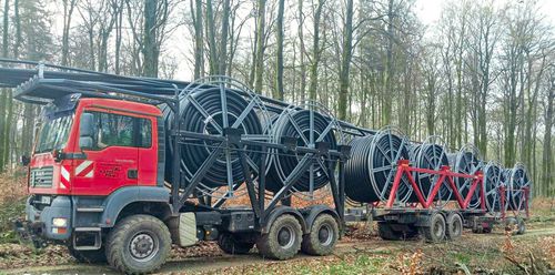 Transportador de bobinas - Föckersperger, Frank, GmbH - con motor de gas / con ruedas