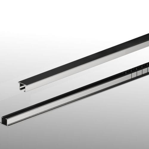 Perfil de metal - 569 series - Tecom - de acero inoxidable / arqueado / de guiado