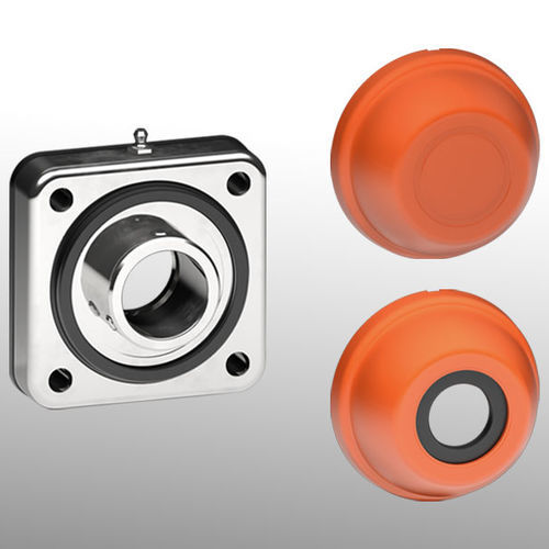 Soporte cojinete de PP - UCF/CXA series - Tecom - de NBR / de latón niquelado / de acero inoxidable
