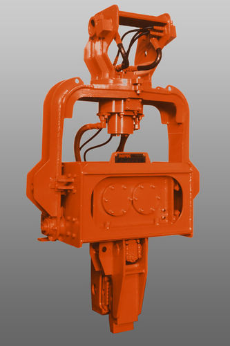 Hincapostes hidráulico - HP-4SX - NPK Europe Mfg.s.r.o. - para tablestaca / montado en una excavadora
