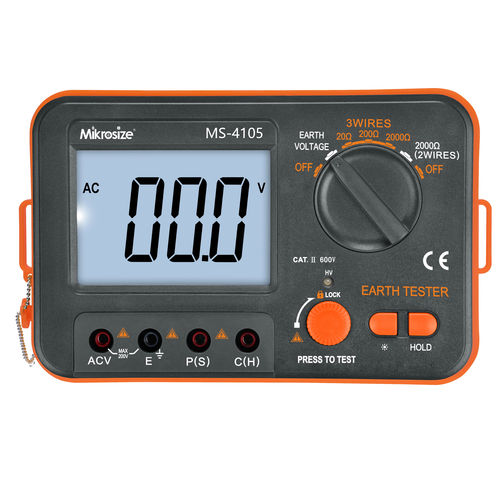 Instrumento de medida de resistencia de tierra - MS-4105  - Mikrosize - portátil / con visualización / manual