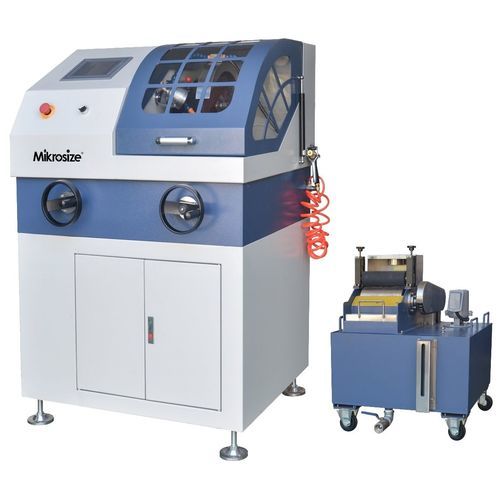 Máquina de corte de diamante - MCut-90A  - Mikrosize - para aluminio / para acero al carbono / de metales no ferrosos