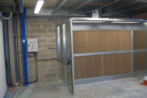 Cabina de pintura abierta - GIRARDEAU SAS - para piezas de recambio / con filtro seco