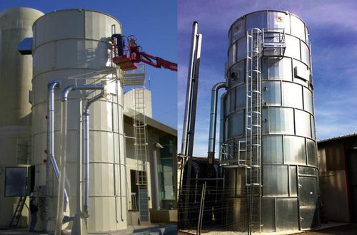 Silo con fondo plano - GIRARDEAU SAS - para aire / para unidad de filtración / de metal
