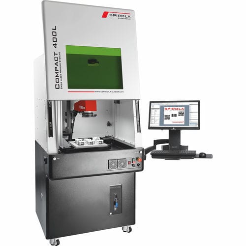 Sistema de marcado láser - Compact 400L - SPIROLA Elektronik GmbH - de placas identificativas / para data matrix / de códigos de barras