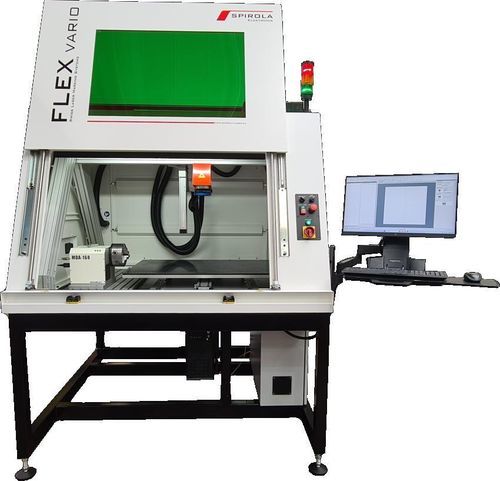 Máquina de grabado y marcado láser - FLEXvario S3 - SPIROLA Elektronik GmbH - de metal / de placas identificativas / para data matrix