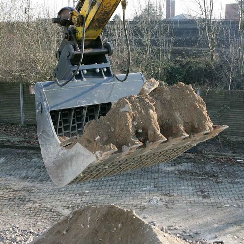 Cuchara cribadora - Dappen Werkzeug & Maschinenbau GmbH - para excavadora / 6 dientes