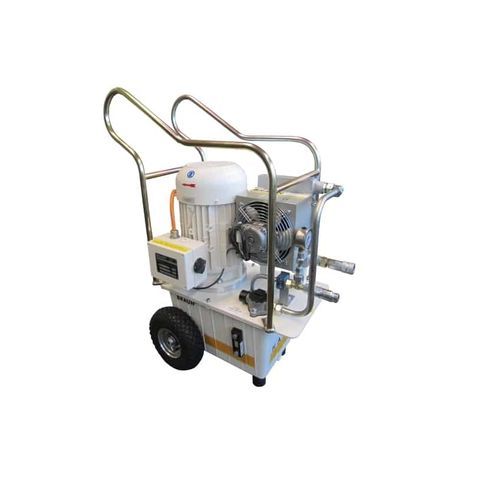 Grupo hidráulico con motor eléctrico - HAE9 - BRAUN Rückbautechnologien GmbH - sobre ruedas