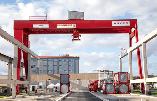 Pórtico en riel - Brunnhuber Krane GmbH - para almacén