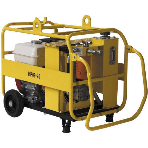 Grupo hidráulico con motor de gasolina - HP series - ANHUI H-POWER MACHINERY CO., LTD. - sobre ruedas