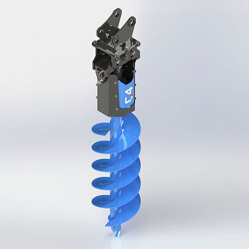 Barrena hidráulica - T Series  - C4 Meccanica srl - para excavadora / helicoidal
