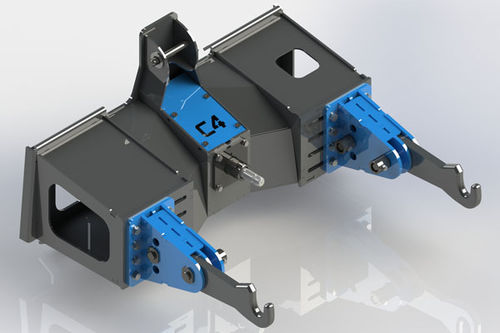 Adaptador para minicargadora compacta - MA - C4 Meccanica srl - hidráulico / reglable